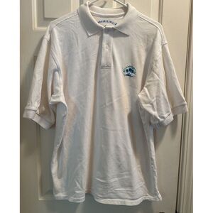 Jimmy Buffett Margaritaville Polo Shirt Mens XL White‎ Golf